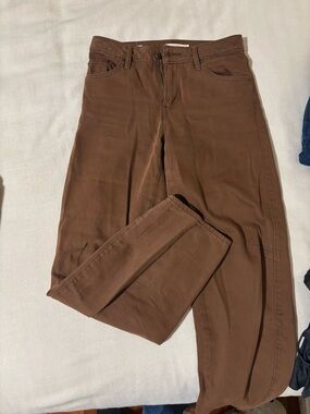 Levi’s brown baggy dad barrel jeans
